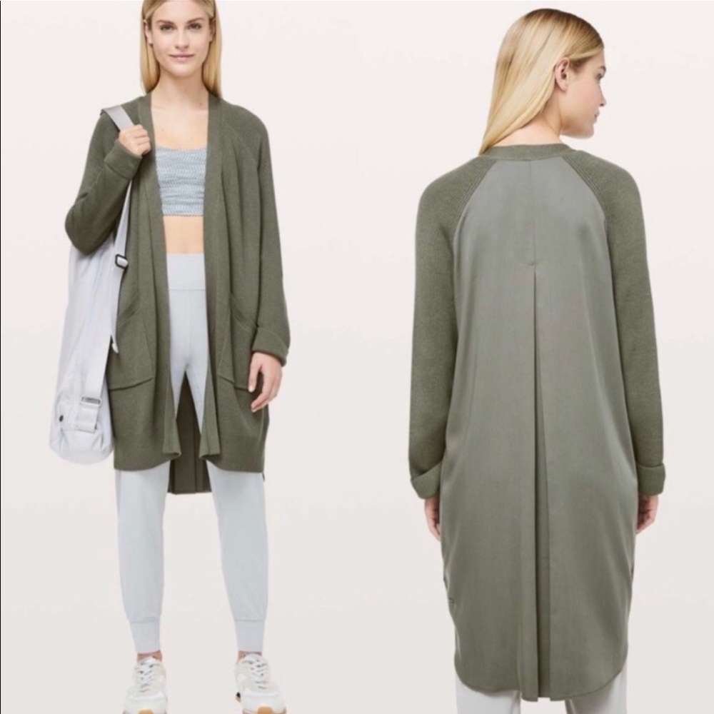 Lululemon Still At Ease Green Cardigan Size 2